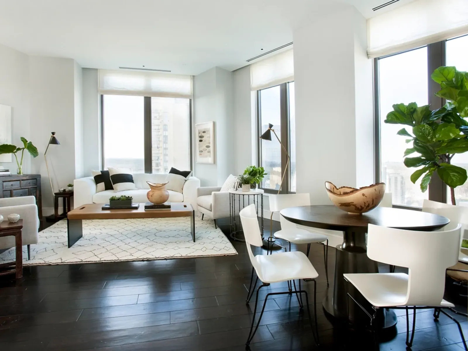 Living room at Twenty Six Apartments in Berkeley